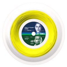 요넥스 폴리 투어 프로 115 원형 테니스 스트링, 옐로우, 1개