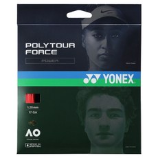 요넥스 폴리 투어 포스 120 원형 테니스 스트링, 레드