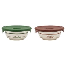 메종오브제 로렌스 런던 냉동밥 용기 그린 450ml + 레드 450ml 세트, 1세트