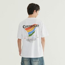 커버낫 남녀공용 쿨 코튼 플래그 그래픽 티셔츠
