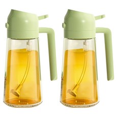 아케이바이 스프레이 붓는 타입 고강도 유리 오일병, 2개, 470ml