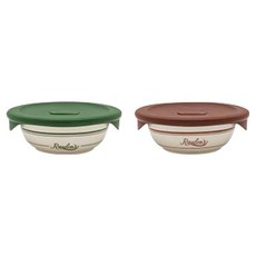 메종오브제 로렌스 런던 냉동밥 용기 그린 350ml + 레드 350ml 세트, 1세트