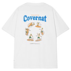 커버낫 남성용 쿨 코튼 서핑 모션 그래픽 티셔츠