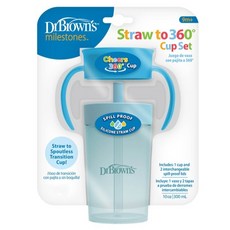 닥터브라운 NEW 360도 All in One 흘림방지컵, 블루, 1개, 300ml