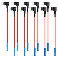 차티스트 자동차 듀얼 퓨즈 차량용 멀티 휴즈 CS035 MINI 퓨즈 홀더, 10개