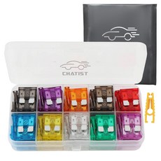 차티스트 자동차 퓨즈 차량용 아연 휴즈 CS034 ATO 타입 10종 x 10p 세트, 1세트