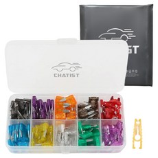 차티스트 자동차 퓨즈 차량용 아연 휴즈 CS034 MINI 타입 10종 x 12p 세트, 1세트