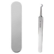 Pocket Master 超精密鑷子 美容夾 彎曲型 + 鐵盒套組