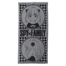 SPY FAMILY 間諜家家酒 浴巾, 間諜家家酒 黑色緹花, 1個