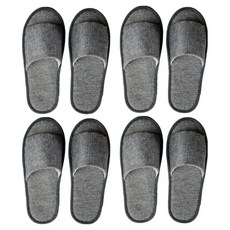 뉴리스 일회용 린넨 실내 슬리퍼, 그레이, 4개