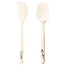 MACHT 독일산 마흐트 프리미엄 실리콘 스패츌러 + 요리스푼 세트, 1세트, 크림화이트, 스패츌러 대 + 요리스푼 대