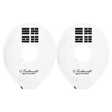 테크니스트 배드민턴 라켓 헤드커버, 화이트, 2개 화이트, 2개