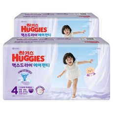 하기스 맥스드라이 에어 팬티형 기저귀 남여공용 대형, 4단계, 96매