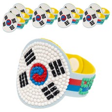 민화샵 우리나라 보석십자수 팔찌 만들기 S250091, 10개, 태극기