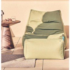 폴리몰리 빈백 + 풋 스툴 세트 607R, 알프스 그린