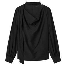 Roem 女款垂墜領綁帶襯衫