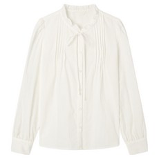 Roem 女款棉質荷葉邊襯衫