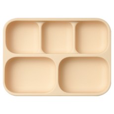 에디슨 실리콘 흡착 5구 식판, 버터, 1개, 단품