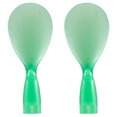 아케이바이 고급형 스탠딩 밥알 주걱, 그린, 2개