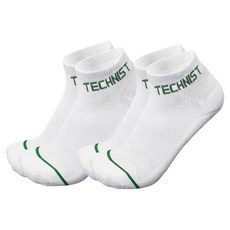 테크니스트 남성용 배드민턴 단목 양말 TS-9 TS-10, 그린, 2세트