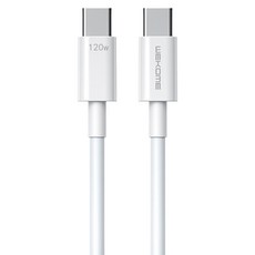 WEKOME 原配系列 120W 超快充數據線 WDC-175 Type-C-Type-C, 白色, 1個, 1.2m
