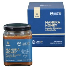 NZMA UMF21 + 蜂王乳 + 蜂膠 + 肉桂麥盧卡蜂蜜, 1個, 250g