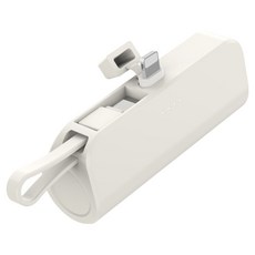힙스터 도킹형 보조배터리 5000mAh 애플8핀 C타입 스트랩, MOPB-R5-CHL, 아이보리