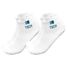테크니스트 남성용 배드민턴 단목 양말 2켤레 TS-20, TEAL BLUE, 2개