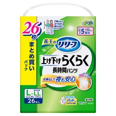 Kao 花王 Relief 輕鬆穿脫薄型成年人紙尿褲 5次吸收量 男女適用, L-LL碼, 1個, 26片