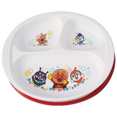 ANPANMAN 麵包超人 止滑學習餐盤, 白色, 1個, 單品