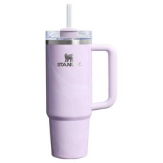 스탠리 퀜처 H2.0 플로우 스테이트 텀블러, 소프트 아메시스트 칼라카타, 1개, 887ml 소프트 아메시스트 칼라카타, 1개, 887ml