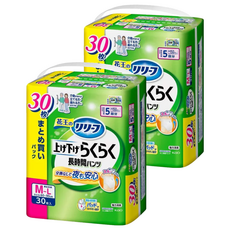Kao 花王 日本原裝進口 Relief 輕鬆穿脫薄型成年人紙尿褲 5次吸收量 男女適用, M-L碼, 2個, 30片