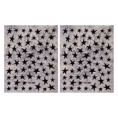 온온 스타일 스타 별모양 네일 스티커, 2개, 블랙