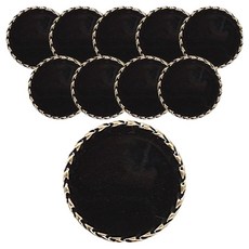 Button King 東大門鈕扣王 梳紋環氧鈕扣 21mm, 10個, 黑色G