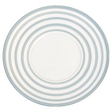 JL COQUET(제이엘꼬께) 헤미스피어 스톰블루 스트라이프 브레드버터 접시, 화이트 + 블루, 1개