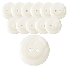 동대문단추왕 유광 2열 145 단추 25mm, 화이트 00, 12개