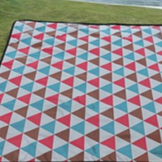 더해피 접이식 피크닉매트, 12 북유럽 삼각 핑크