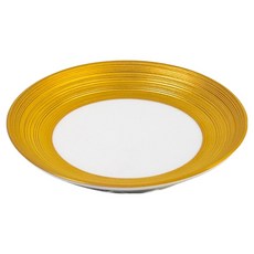 JL COQUET(제이엘꼬께) 헤미스피어 골드패턴 아시안 접시, 화이트 + 골드, 1개