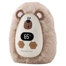 KawaDenki 絨毛暖手寶 KDE-504 卡其熊 165g, 1個