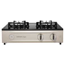 나비엔 매직 자동온도조절 가스레인지 2구 골드핑크 방문설치, LNG, GRF-2002ND