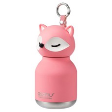 아소부 스텐 진공 보온보냉 캐릭터 키링 미니 베스티 텀블러, 핑크팍스, 1개, 200ml