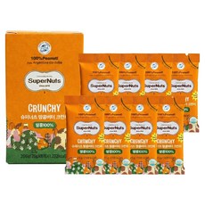 슈퍼너츠 땅콩버터 크런치 잼 8p, 200g, 1개