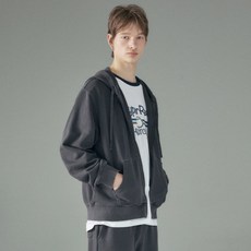 하이퍼리트 남녀공용 피그먼트 후드 집업 HG1TZ115