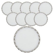 Button King 東大門鈕扣王 斜紋環氧樹脂鈕扣 23mm, 10個, 白色鎳