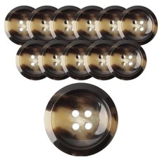 동대문단추왕 유광 호피 142 단추 30mm, 브라운 45, 12개