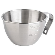 플라라 쿠킹 요리 스텐 손잡이 계량컵, 실버, 1개, 250ml