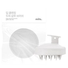 밋즈 딥 클랜징 두피 마사지 샴푸 브러쉬, 1개, 화이트 1개, 화이트