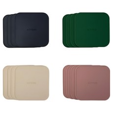 알뜨리 컵받침 사각 4종 x 4p 세트, 혼합A, 1세트