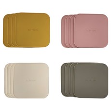 알뜨리 컵받침 사각 4종 x 4p 세트, 혼합B, 1세트