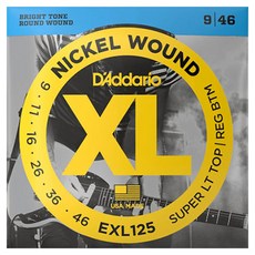 D'Addario 電吉他弦 433110, EXL125, 1個